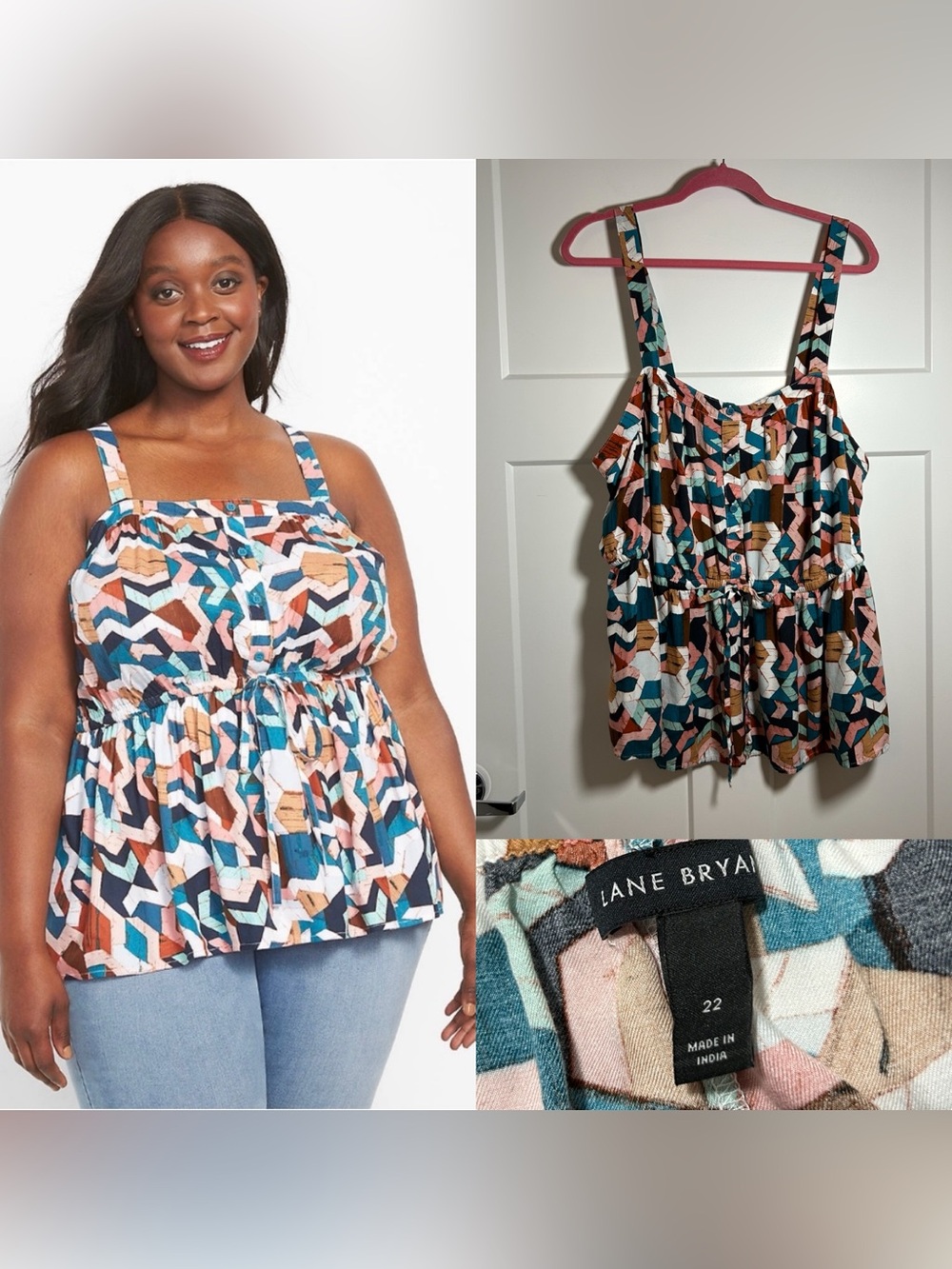 Lane Bryant plus size tank top sleeveless top - Picture 1 of 11